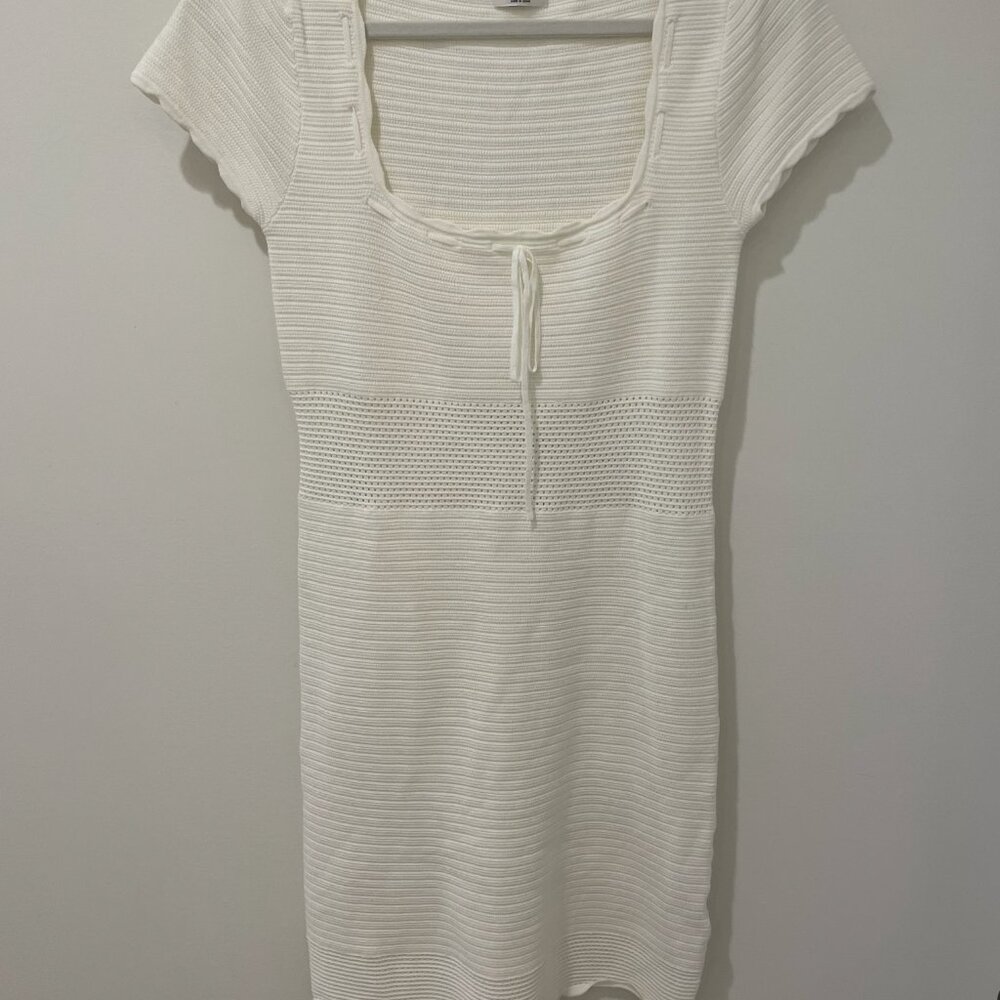 Aritzia White Knit Mini Dress - Size M